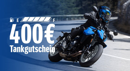 Suzuki schenkt dir bis zu 400 Euro Sprit für die nächste Tour
