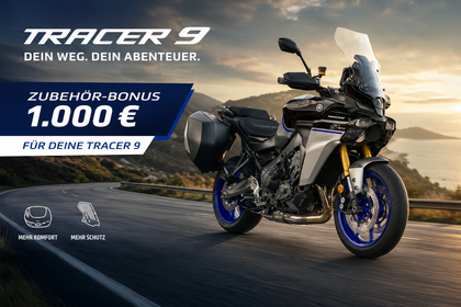 1.000 € Zubehör-Bonus für deine Yamaha Tracer 9