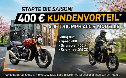 Kundenvorteil auf Triumph 400er Modelle
